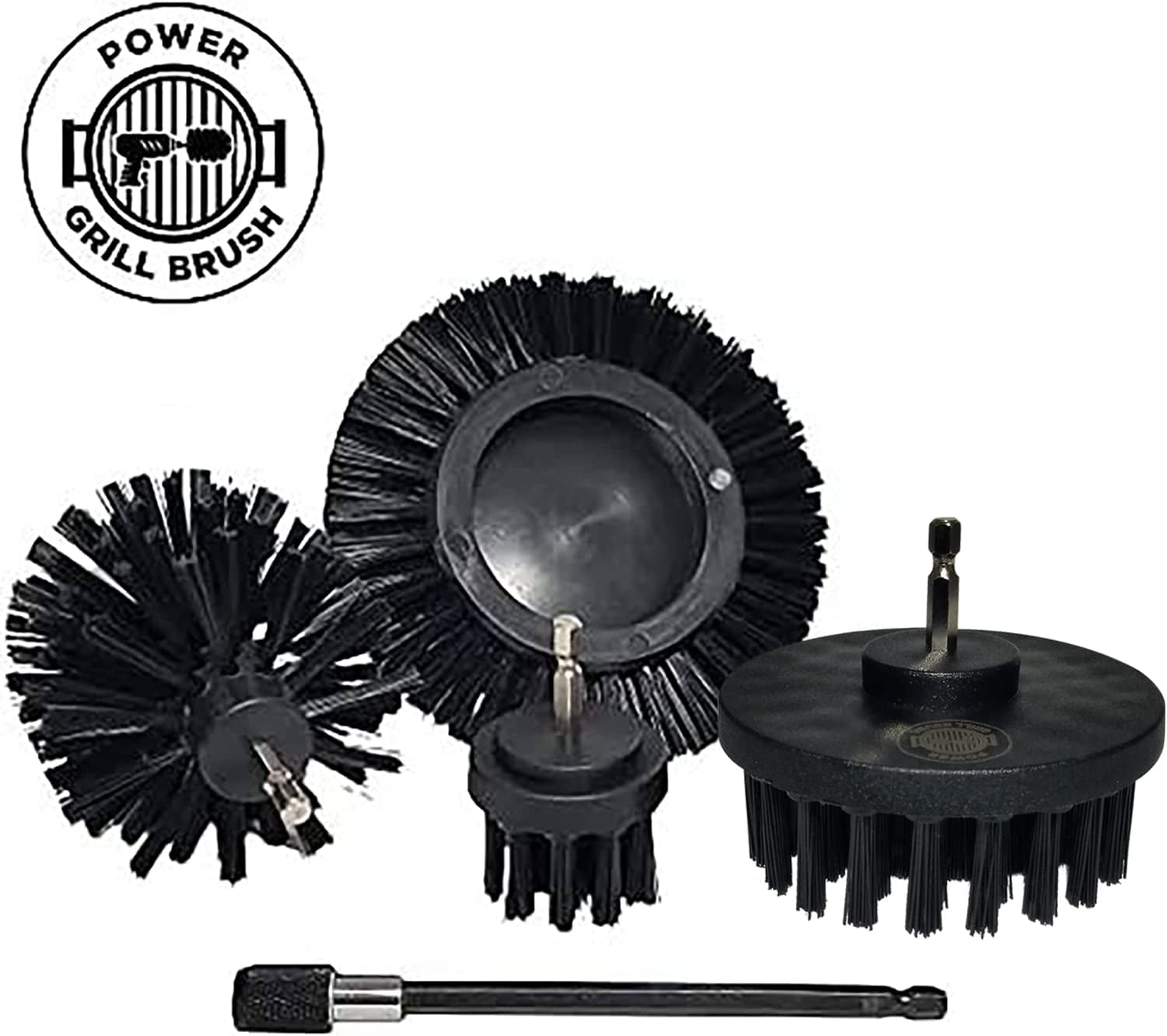 5 Piece BBQ Cleaning Kit - Nylon Safe Bristle/Free Non/Wire - Safe for All Grates Stainless Steel Porcelain Iron Charcoal/Gas Scraper Tool/Accessories Outdoor Gift for Dad/Men - Image 9