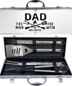 Dad Gifts. Fathers Day Dad Gifts from Daughter Son Heavy Duty Grilling Accessories Kit for Backyard BBQ. Dad Birthday Gift Thick Stainless Steel Grill Utensils with Non-Slip Handle Tool Grill Present