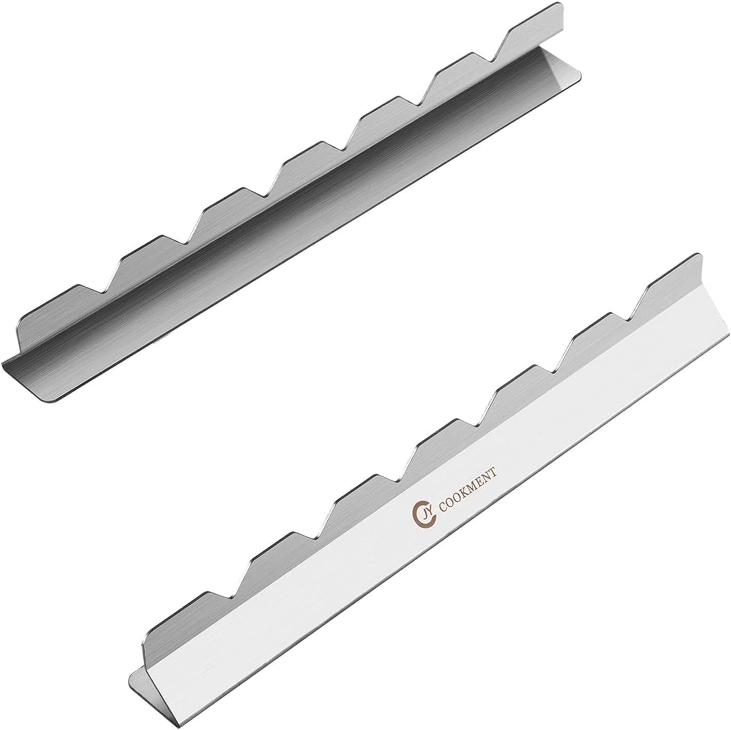 Kabob Skewers Stainless Steel Long BBQ Barbecue Skewers. Flat Metal Kebob Sticks Wide Reusable Grilling Skewers for Meat Chicken.Set of 9 Including 2 Barbeecue Rack with Storage Bag - Image 4