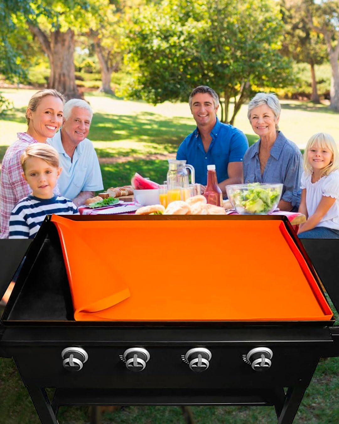 36 Heavy Duty Silicone Grill Mat for 36 Blackstone Griddle Accessories Griddle Mat.Grill Mats for Outdoor Grill Deck Protector.Reusable Grill Covers