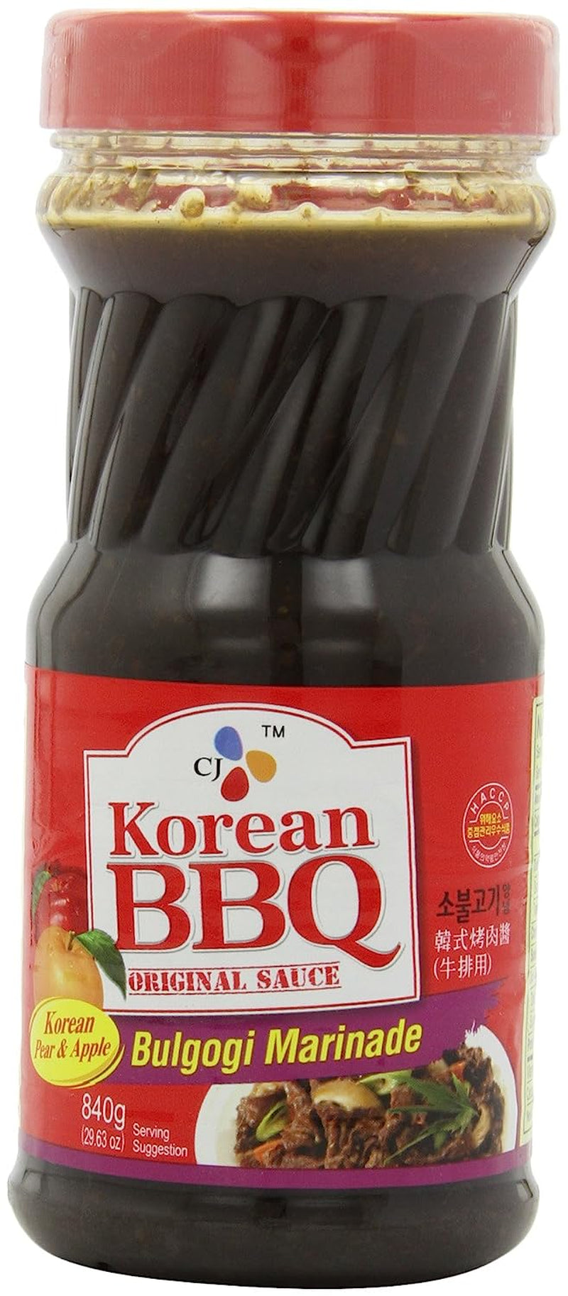 CJ Korean BBQ Sauce. Hot & Spicy (Chicken & Pork). 29.63-Ounce Bottles (Pack of 4)
