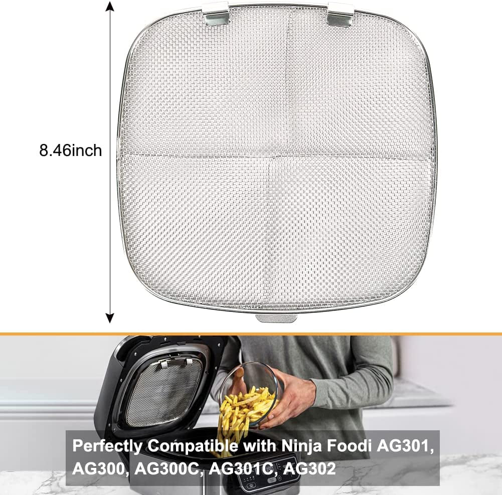 Stainless Steel Splatter Shield for Ninja Foodi AG301. Air Fryer Accessories for Ninja Foodi 5-In-1 Indoor Grill. Replacement Parts for Ninja Foodi AG300. AG300C.AG301C. AG302. AG400 - Image 2