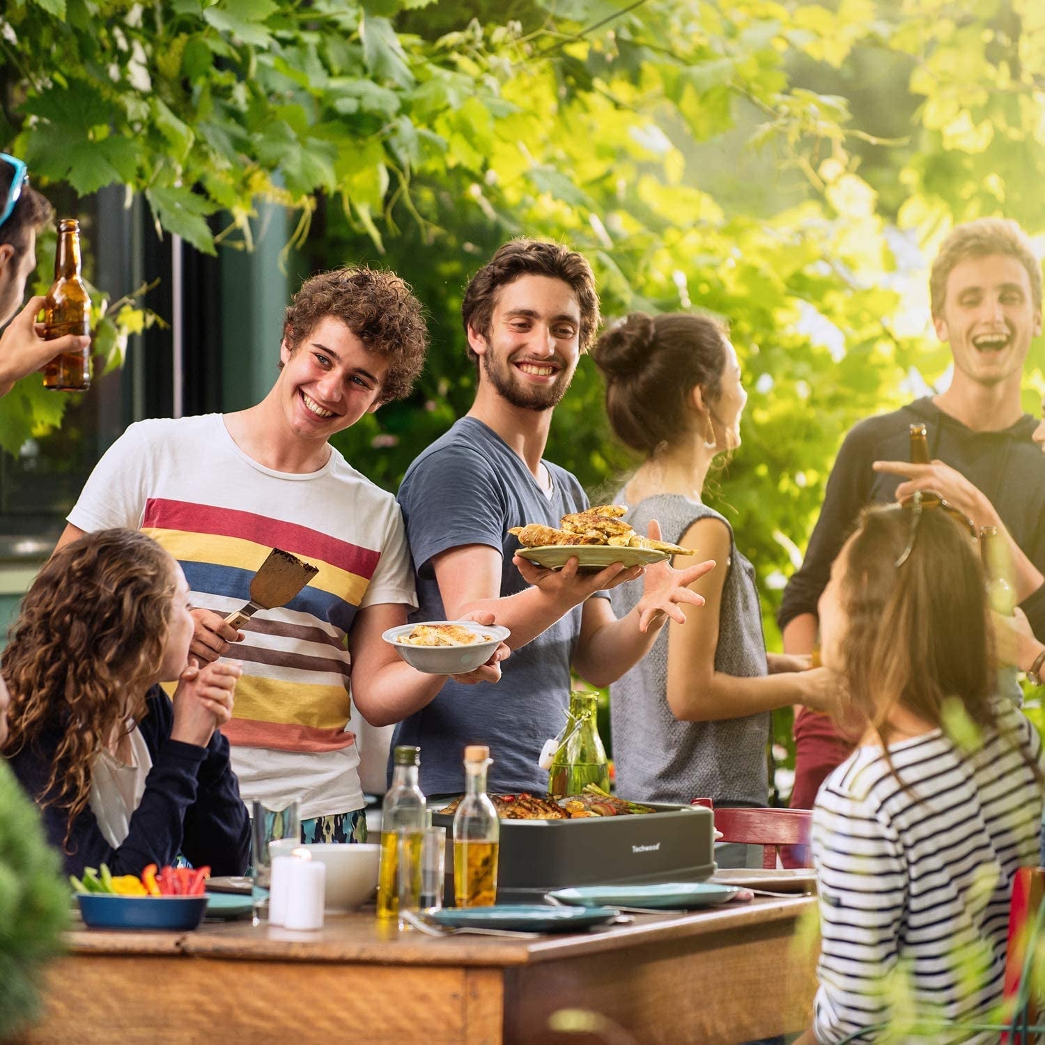 Indoor Grill. 1500W Smokeless Electric Grill with 2 In1 Nonstick Grill/Griddle Plates. Portable Korean BBQ Grill with 6-Level Control. Glass Lid. Dishwasher Safe. Double Plates. Black - Image 6