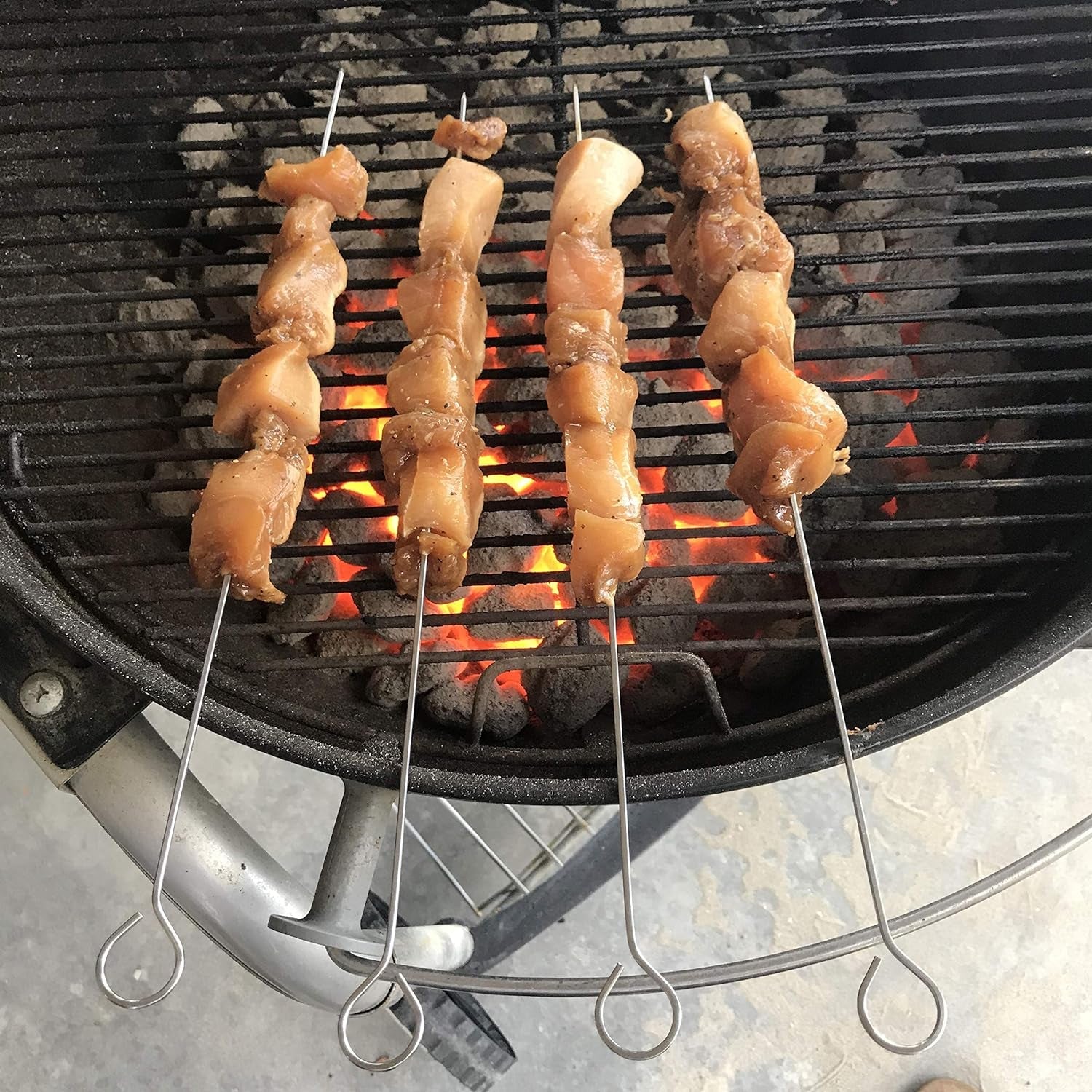 Grillers Choice Kabob Skewers. Set of 14. 15 Shish Kabob Skewers for Grilling. Made with Type 410 Stainless Steel. the Highest Grade of Stainless Steel. Strong Metal Skewers. - Image 5