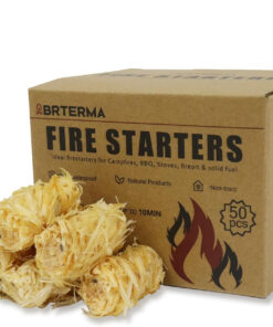 Fire Starter Indoor/Outdoor-10+ Min Burn | Waterproof Windproof Non-Toxic | Perfect for Camping Grilling Fireplaces | 50Pcs Firelights