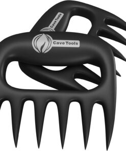 Cave Tools Meat Claws for Shredding Pulled Pork. Chicken. Turkey. and Beef- Handling & Carving Food - Barbecue Grill Accessories for Smoker. or Slow Cooker - Gun Metal