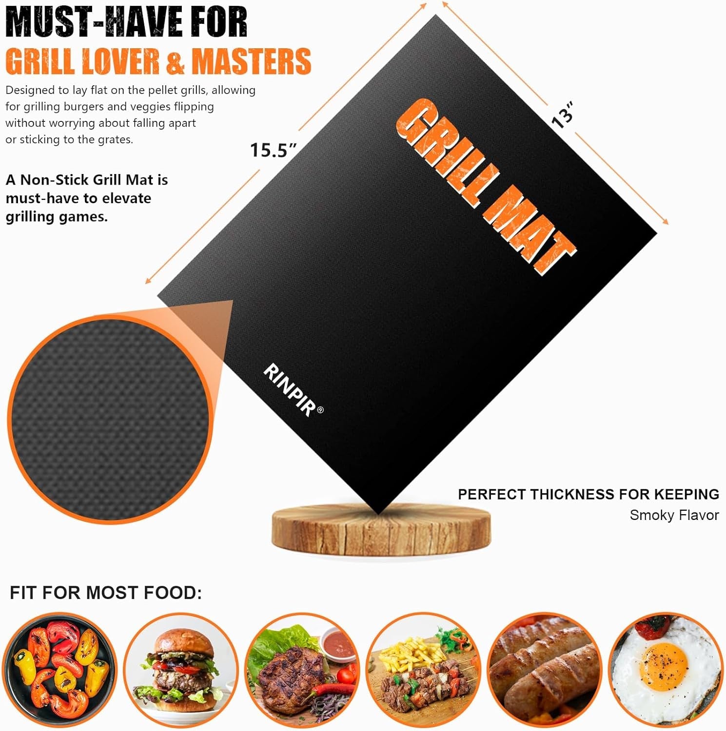 31Pcs BBQ Grill Accessories Set for Men Dad. Heavy Duty Grilling Tools Gifts for Fathers Day. Stainless Steel BBQ Utensils Kit with Mats. Grill Brush in Carrying Bag Brown - Image 4