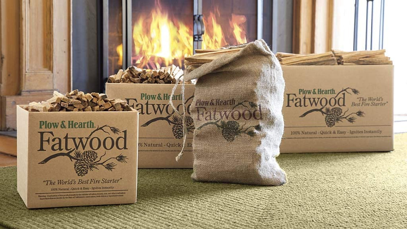 Plow & Hearth Boxed Fatwood Fire Starter All Natural Organic Resin Rich Eco Friendly Kindling Sticks for Wood Stoves Fireplaces Campfires Fire Pits Burns Quickly and Easily Safe Non Toxic (40 LB) - Image 5