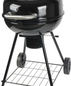 Grill Boss 22 Inch Kettle Charcoal Grill. Porcelain Steel Lid. Large Cooking Area. Black