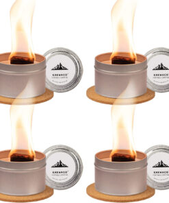 4 Pack Tabletop Portable Campfire Mini Fire Pit for S'Mores Maker. Portable Bonfire Birthday Christmas Set. Great for Picnics Party and Home Indoor Decoration