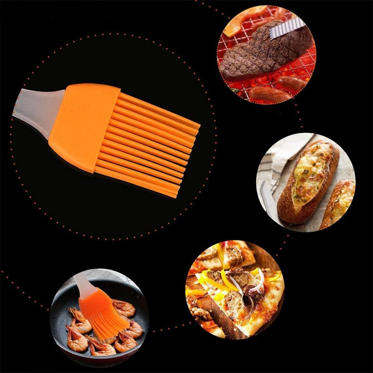 Basting Brush. Basting Brushes Grill Kitchen Silicone Pastry Cooking Brushs & BBQ Basting Brush. Varying Bright Color - Best Kitchen Gadget (Oil Brush 4 Pack) - Image 5