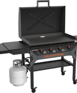 Blackstone 2310 Iron Forged 36 Omnivore Griddle with X-Braced Hood. Powder Coated Steel. Black