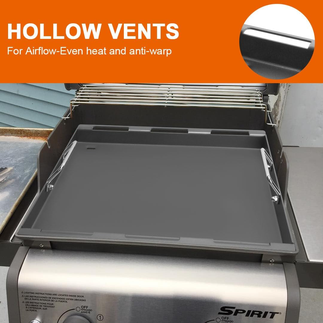 Full-Size Griddle Inserts for Weber Spirit 200 Spirit II 200 Series Gas Grills. Flat Top Griddle Replacement for Weber Spirit E-210 E-220 S-210 S-220 Spirit II E-210 S-210 E-220 S-220 Series Models - Image 6