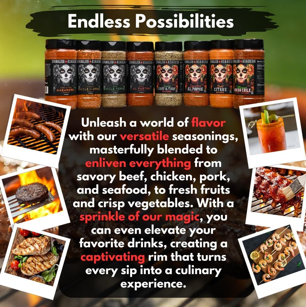 Spanglish Asadero 10Oz Signature All Purpose | Mexican Seasoning for Steak. Chicken. Pork. Lamb. and Elote | Low Sodium. Gluten-Free BBQ Rub for Smoking or Grilling - Image 5