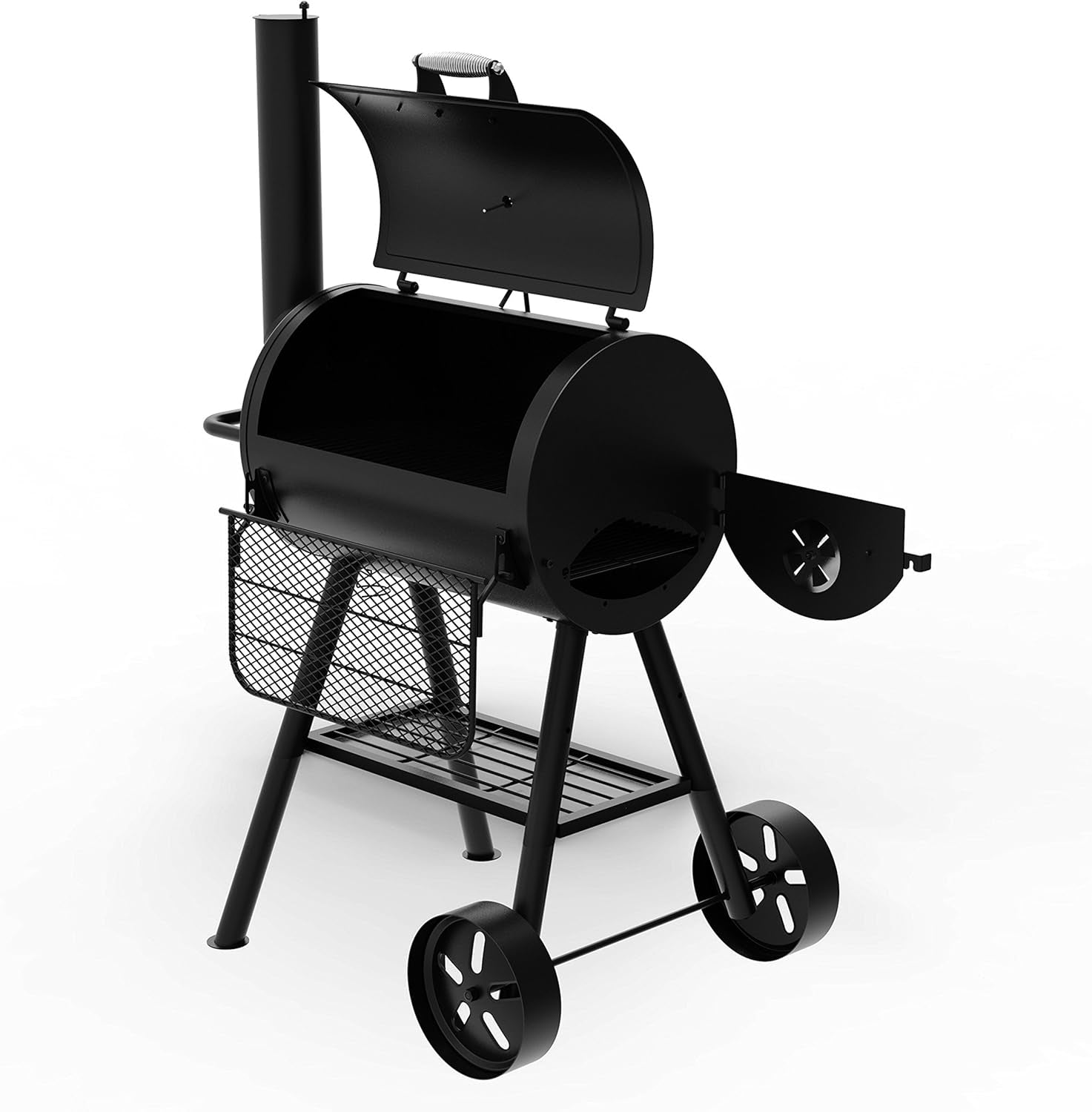 Dyna-Glo Signature Series DGSS443CB-D Heavy-Duty Compact Barrel Charcoal Grill. Black Powder Coat - Image 4