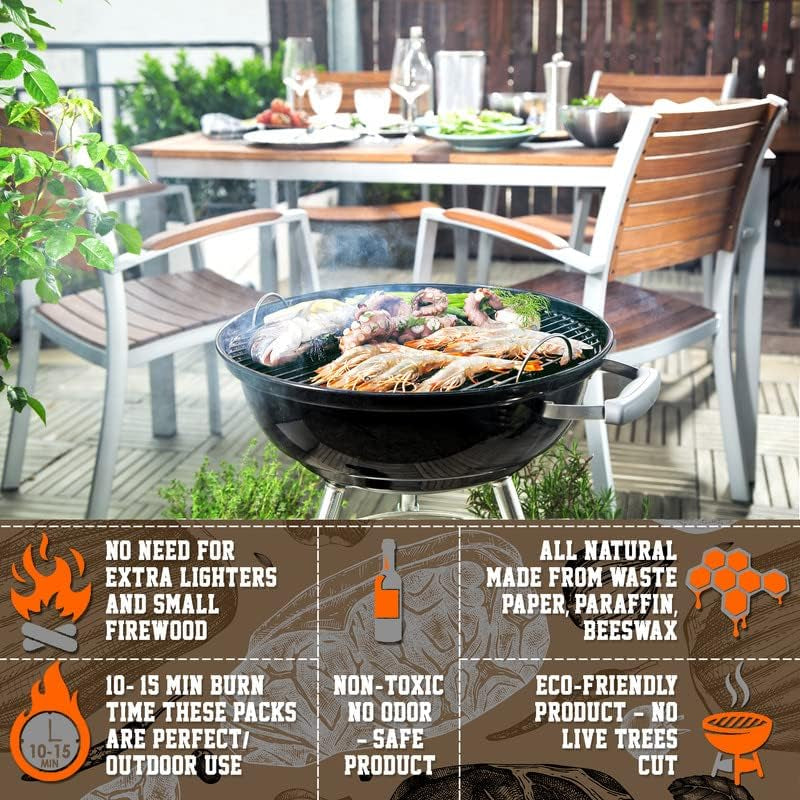 Fire Starter - Fire Starters for Campfires Charcoal Grill Starter. Fireplace. Firepits. Smokers. Only One Piece to Light a Fire.10-15 Min Burns Time Height of Fire 6-7 Inch. Made Ukraine - Image 7