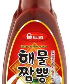 Woomtree Hot Soup Base Sauce | Spicy Seafood Flavor 14.1 Oz- Bottle | Korean Food | Easy Korean Food Recipe