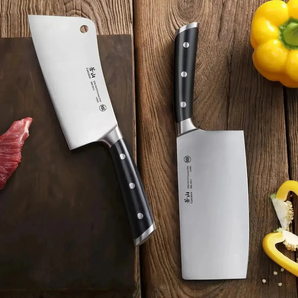 Cangshan 2PC Black Cleaver Set German Steel - Image 4