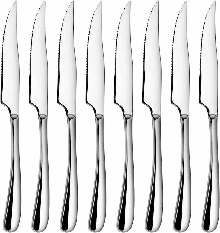 Cangshan 8pc Rain II Stainless Steel Steak Knife Set in Bamboo Chest - Image 2