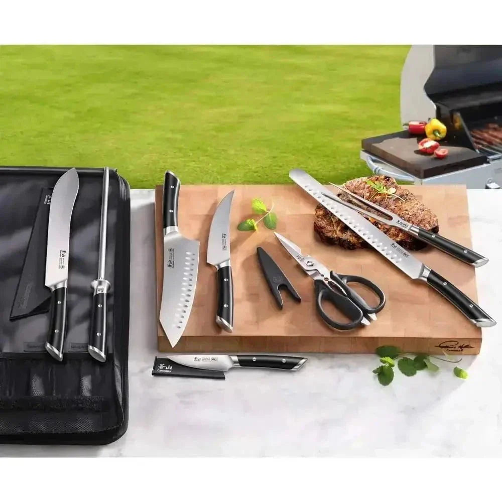 Cangshan Helena Black 9pc BBQ Knife Bag Set - Image 7