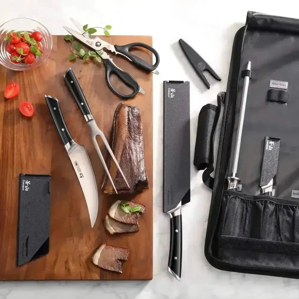 Cangshan Helena Black 9pc BBQ Knife Bag Set - Image 6