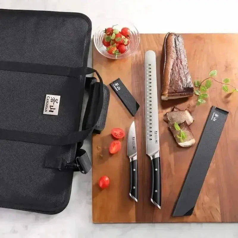 Cangshan Helena Black 9pc BBQ Knife Bag Set - Image 5