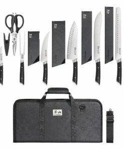 Cangshan Helena Black 9pc BBQ Knife Bag Set