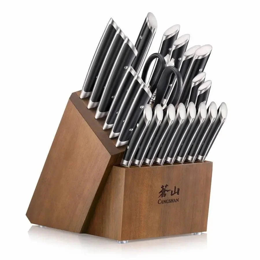 Cangshan Helena Series 23-piece Knife Block Set. Acacia Block - Image 2