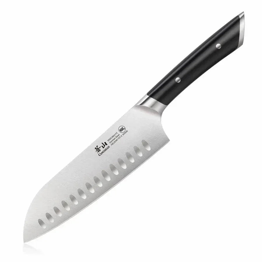 Cangshan Helena Series 7-inch Santoku Knife. Black