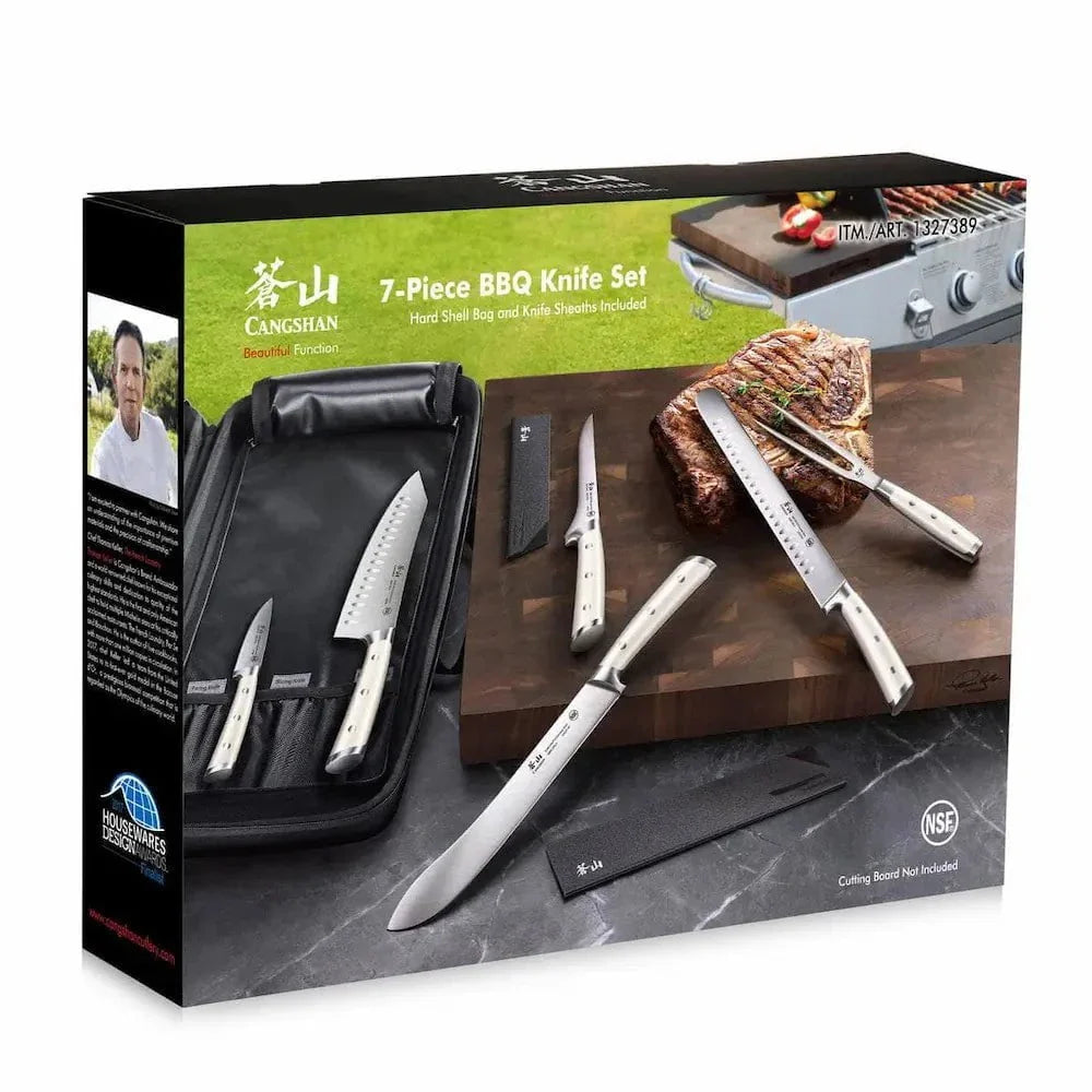 Cangshan S1 Series White 7-piece BBQ Knife Set - Image 4