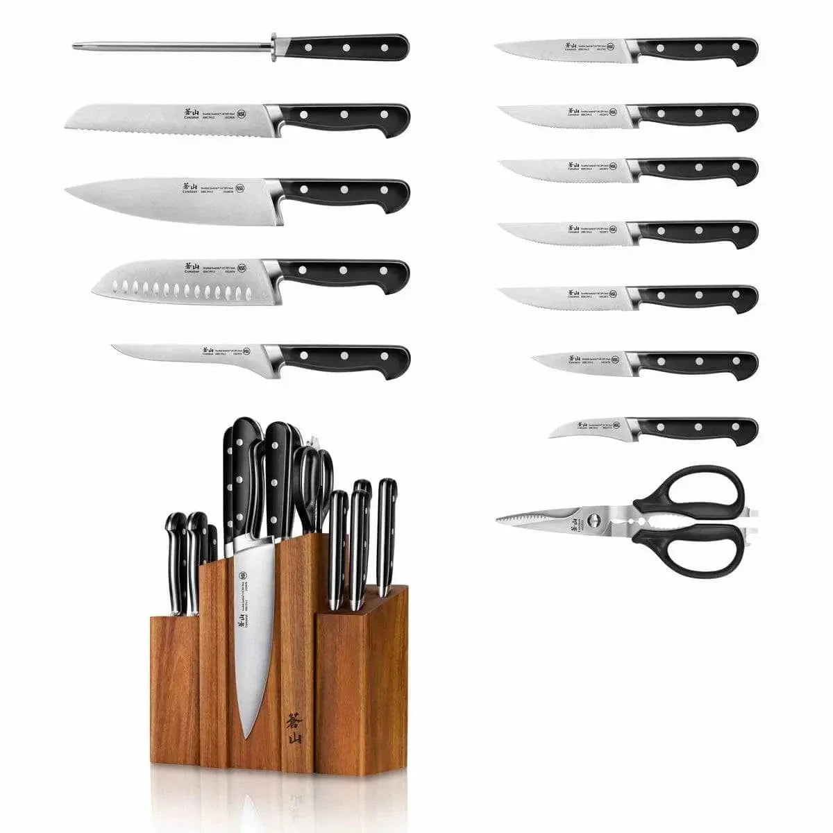 Cangshan. TV2 Series. 14-Piece Magnetic Knife Block Set - Image 3