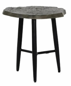 Castelle Nature's Wood 20 Side Table with Weathered Wood with Walnut Top and Antique Dark Rum Finish