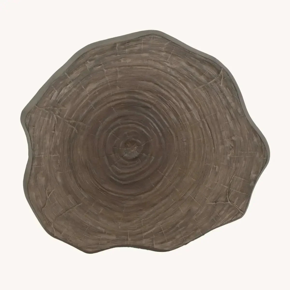 Castelle Nature's Wood Oblong Fire Pit Coffee Table with Natural Weathered Wood Top and Antique Dark Rum Finish on Base - Image 2