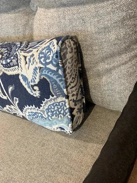 Castelle Telluride High Back Cushioned Lounge Swivel Rocker with One Accent Pillow in Antique Dark Rum Finish with Chartres Smoke Cushions - Image 3