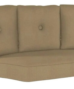 Casual Cushion Estate Series Deep Seating 3 Back Corner Sectional Cushion in Sesame Linen
