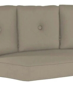 Casual Cushion Estate Series Deep Seating 3 Back Corner Sectional Cushion in Stone Linen