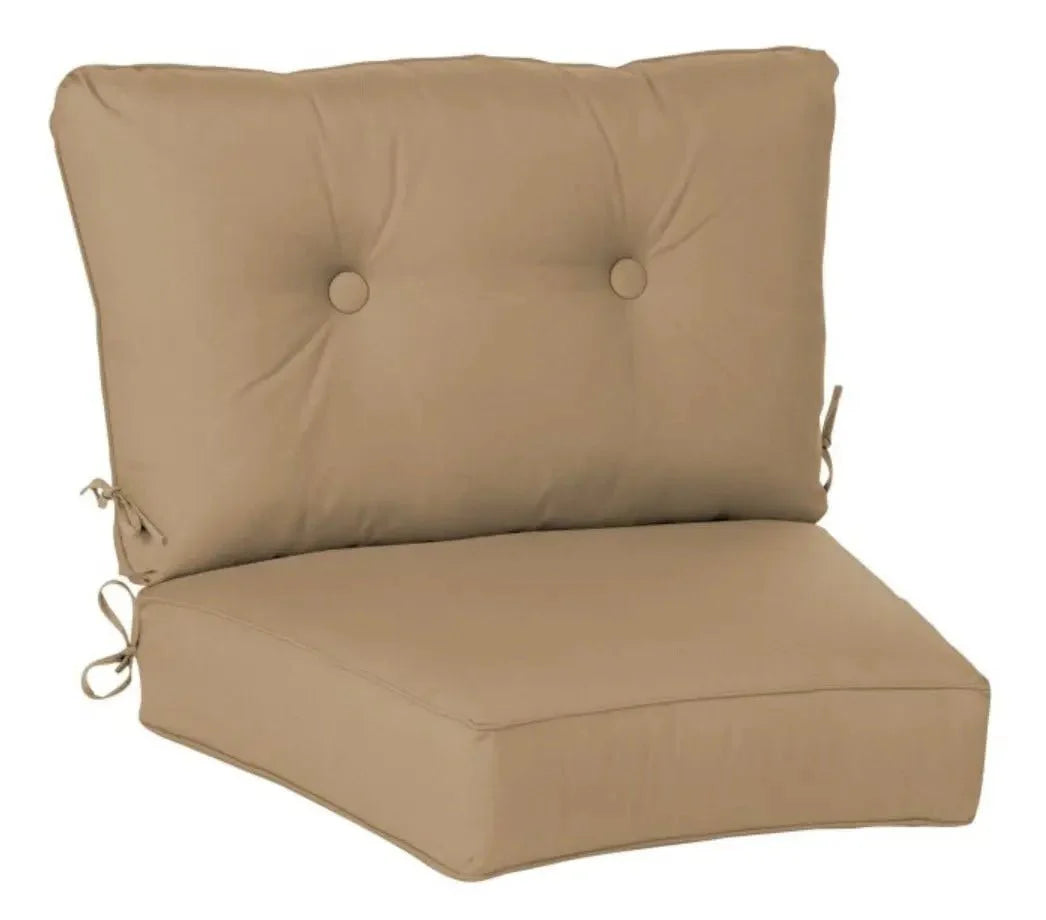 Casual Cushion Estate Series Deep Seating Curved Cushion in Canvas Cocoa