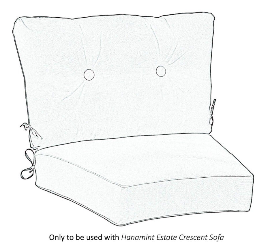 Casual Cushion Estate Series Deep Seating Curved Cushion in Canvas Granite - Image 3