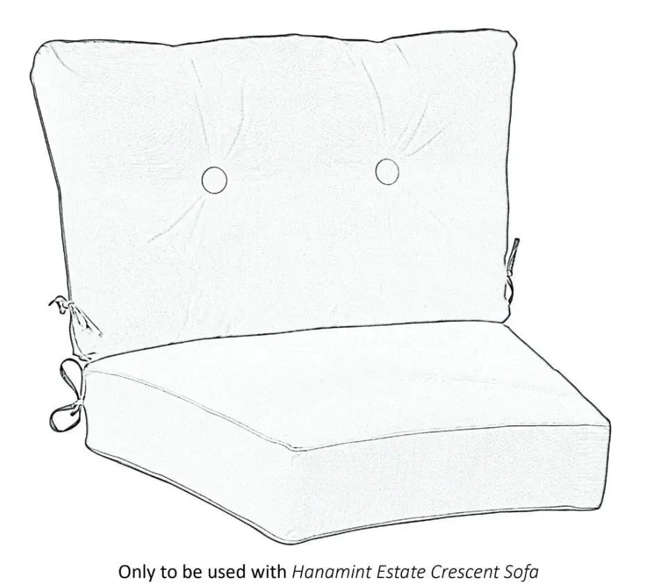 Casual Cushion Estate Series Deep Seating Curved Cushion in Spectrum Dove - Image 2