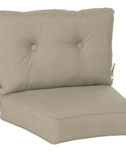 Casual Cushion Estate Series Deep Seating Curved Cushion in Stone Linen
