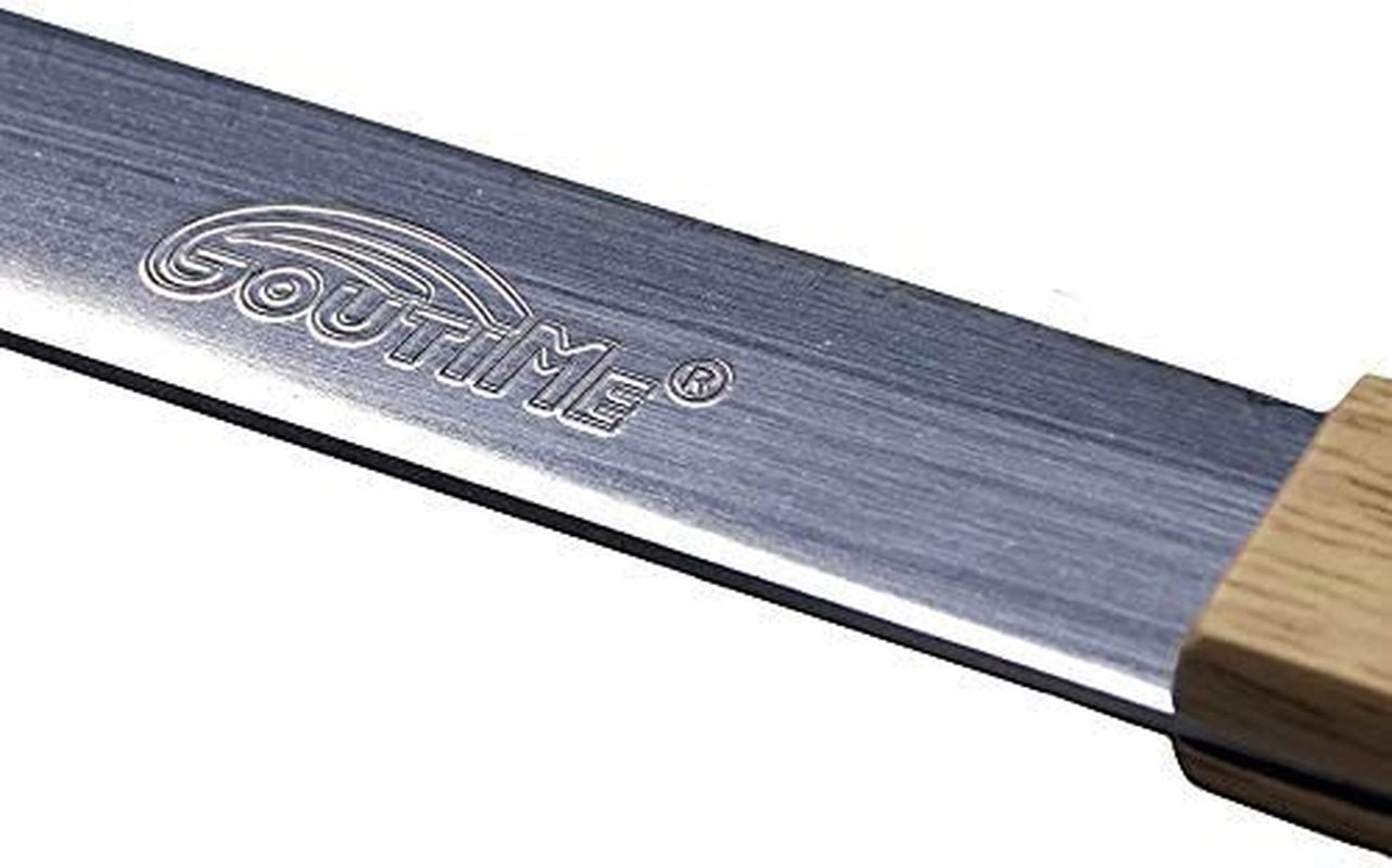 Goutime Kabob Skewers.23 Inch Long.1 Inch Wide. Metal Stainless Steel BBQ Skewer with Wooden Handle for Grilling Koubideh Persian Brazilian Chicken Shish Kebab.Set of 7 with Bag - Image 8