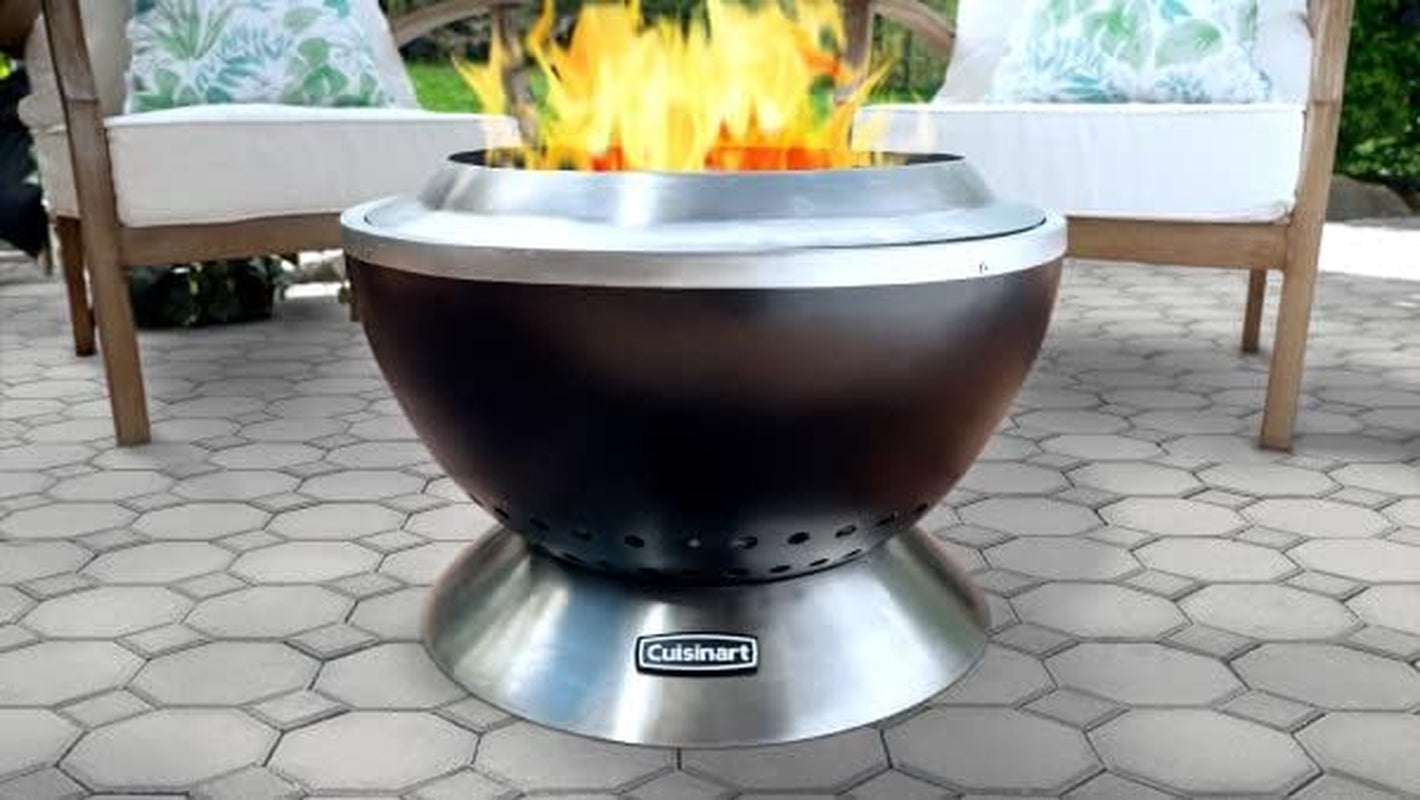 Cuisinart 24 Cleanburn Smokeless Fire Pit with Removable Base for Ash. Portable Outdoor Wood Burning Fireplace. Smoke Free Stainless Steel Outdoor Heater. Enhanced Airflow and Easy Cleanup - Image 16