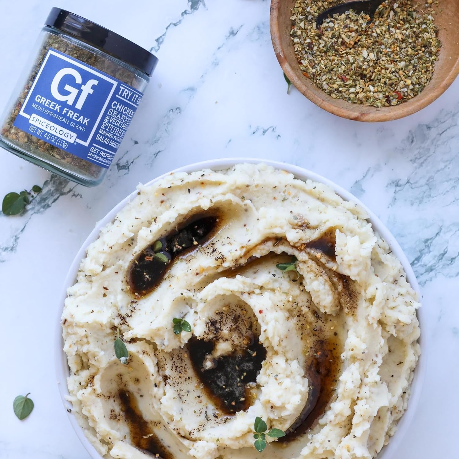 - Greek Freak Mediterranean Spice Blend - All-Purpose Rubs. Spices and Seasonings - Use On: Chicken. Chickpeas. Beef. Seafood. Pork. Vegetables. Turkey. Potatoes and Salad Dressing - 4 Oz - Image 6