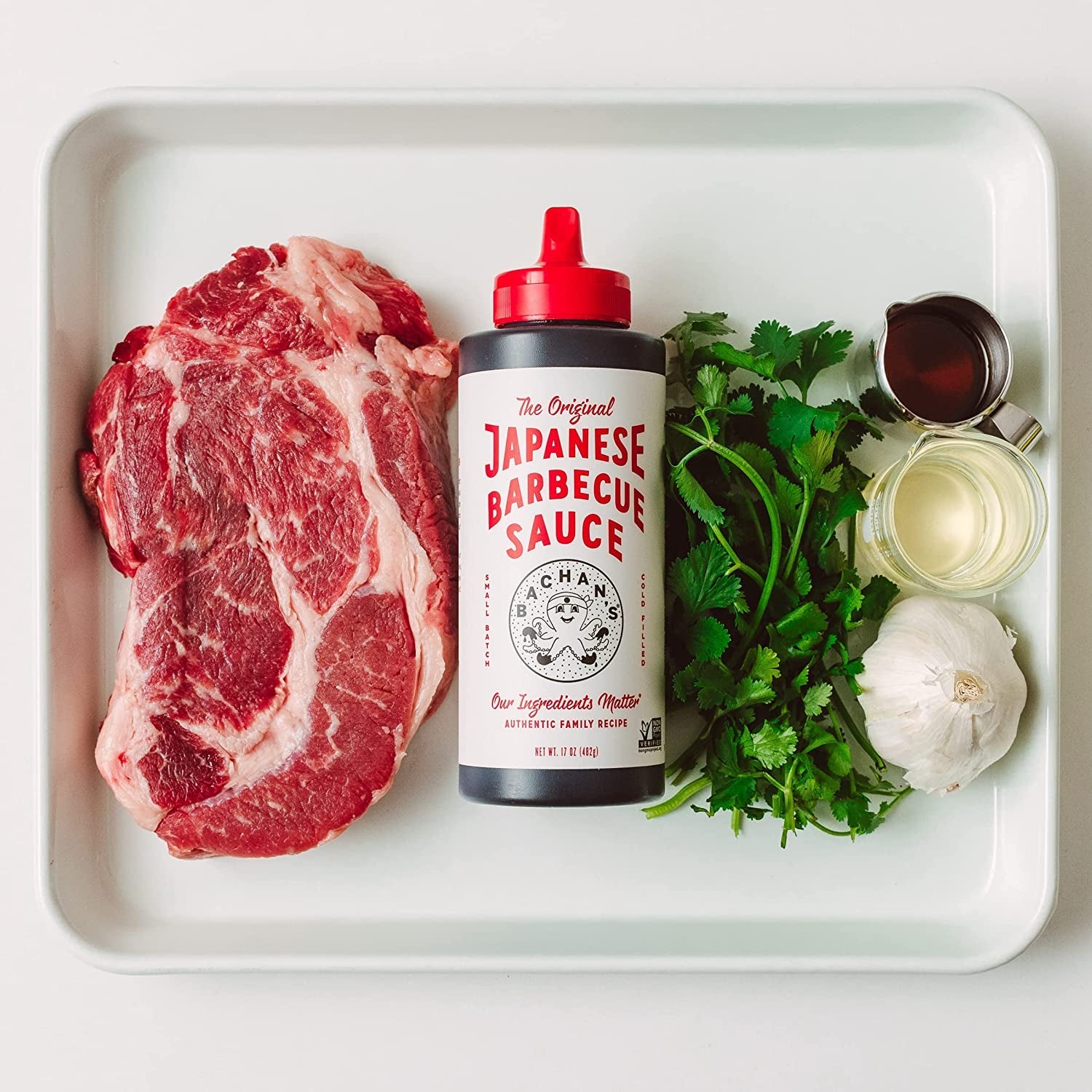 Bachan'S Variety Pack Japanese Barbecue Sauce. (1) Original (1) Hot and Spicy. BBQ Sauce for Wings. Chicken. Beef. Pork. Seafood. Noodles. and More. Non GMO. No Preservatives. Vegan. BPA Free - Image 4