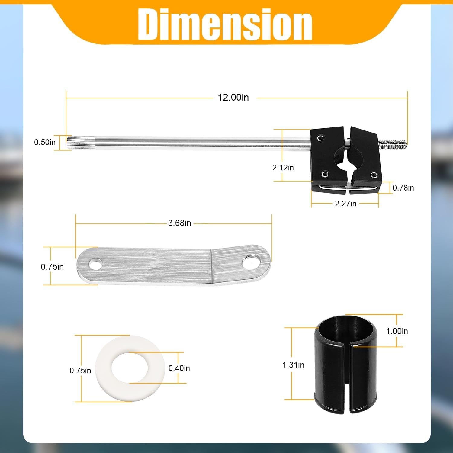 round Rail Grill Mounting Hardware Kit for Standard 7/8 or 1 Rails. Fit for All Magma Marine Kettles Grill. A10-080 - Image 6