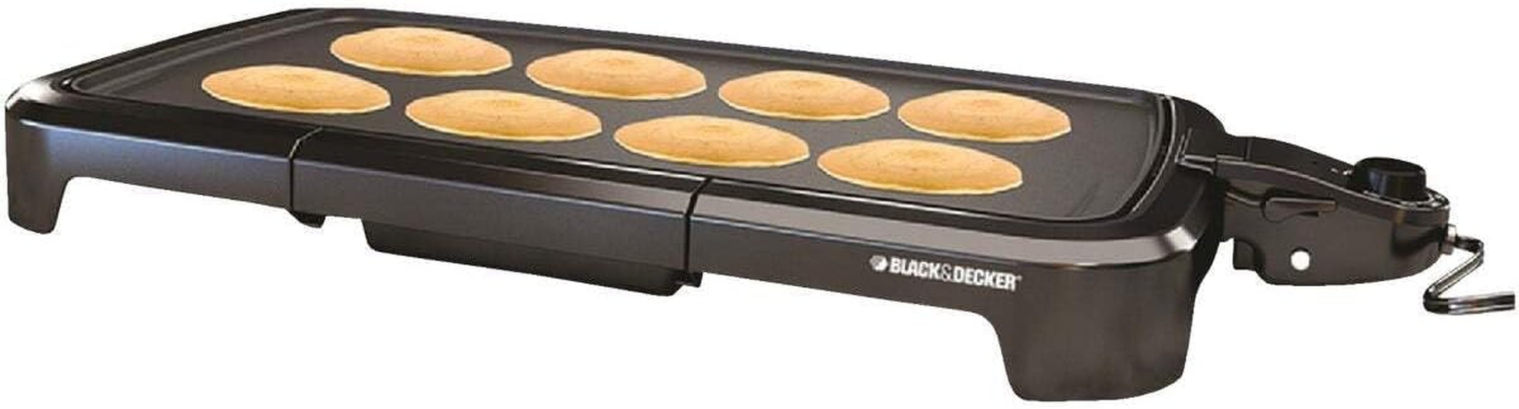 BLACK+DECKER 8-Serving Electric Griddle. GD2051B. Non-Stick Cooking Surface. Warming Tray. Removable Drip Tray. Family Sized - Image 7