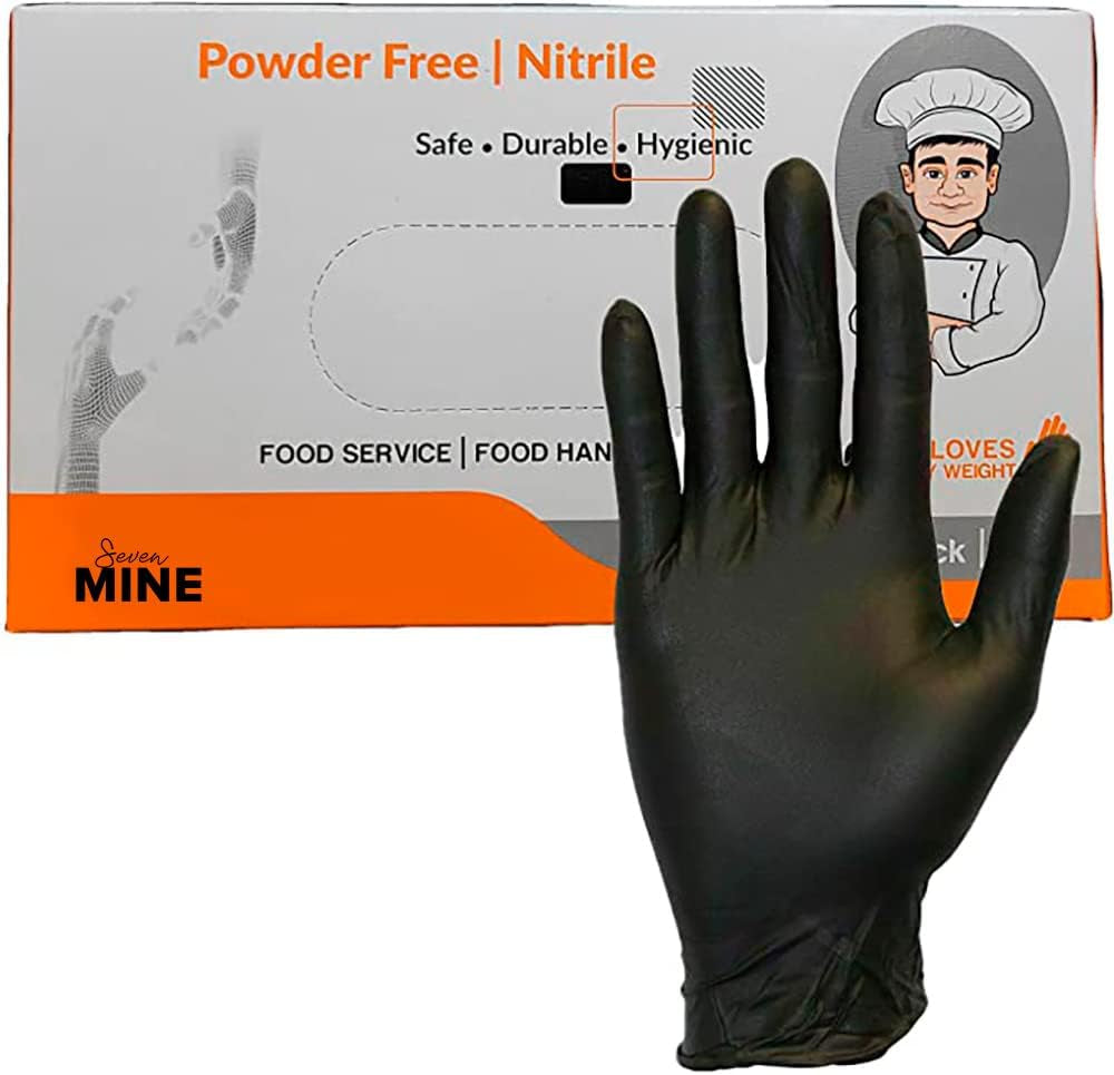 Food Service Food Handling Nitrile Gloves Black Powder Free - Image 7
