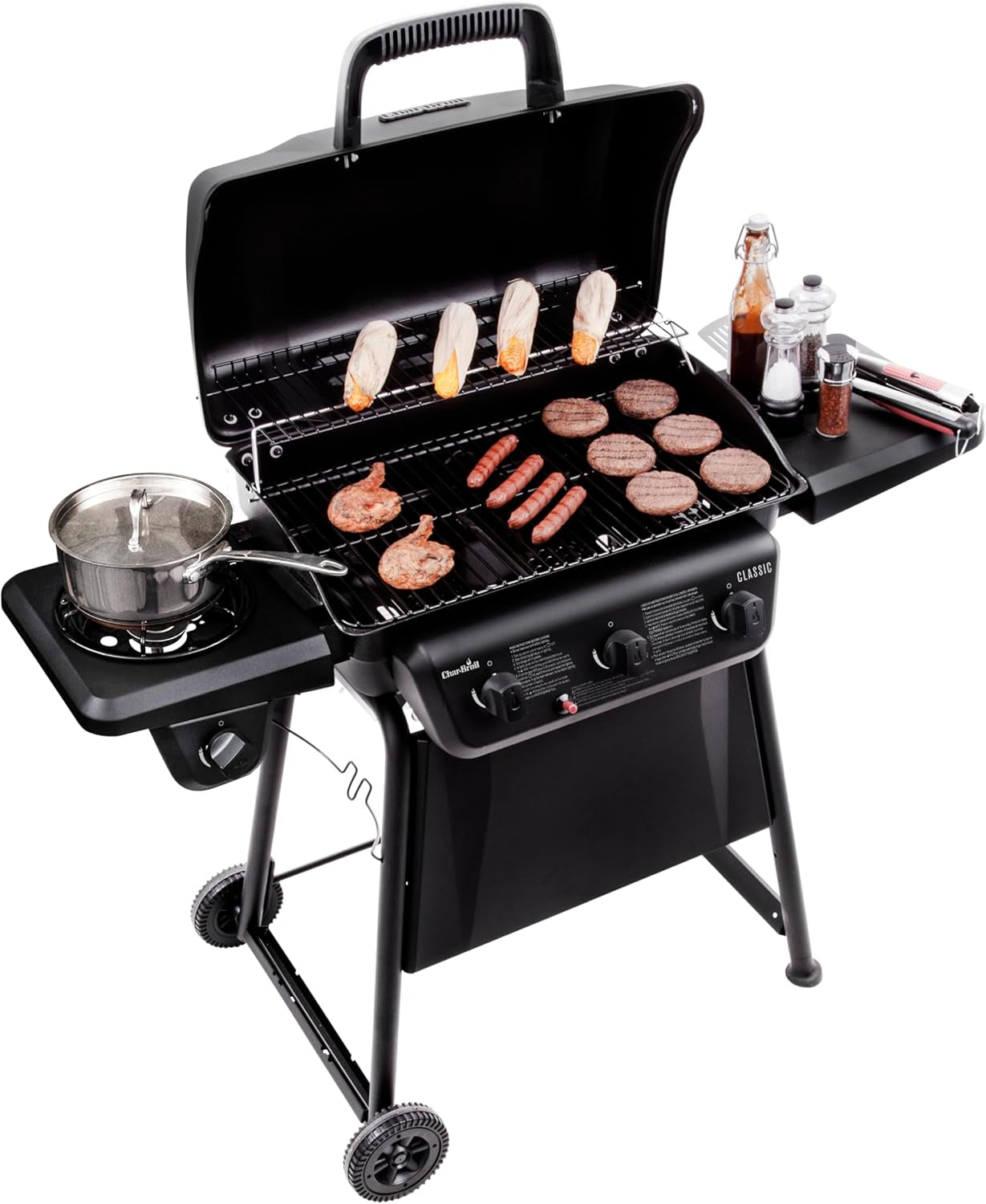 Char-Broil® Classic Series™ Convective 3-Burner with Side Burner Propane Gas Stainless Steel Grill - 463773817-P2 - Image 8