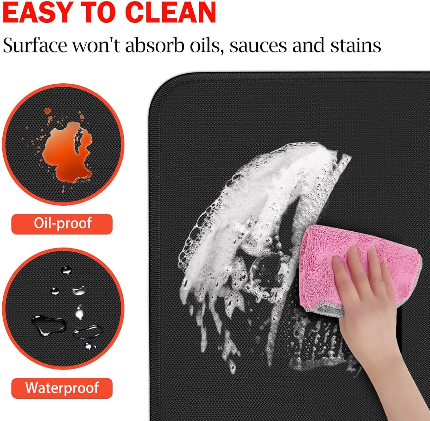 24 X 31 Grill Mat Fireproof for Outdoor Grill Protecting Prep Barbecue Table - Heat Resistant BBQ Tabletop Grilling Griddle Pad. Easy to Clean & Storage - Waterproof & Foldable. 0.6Mm - Image 5