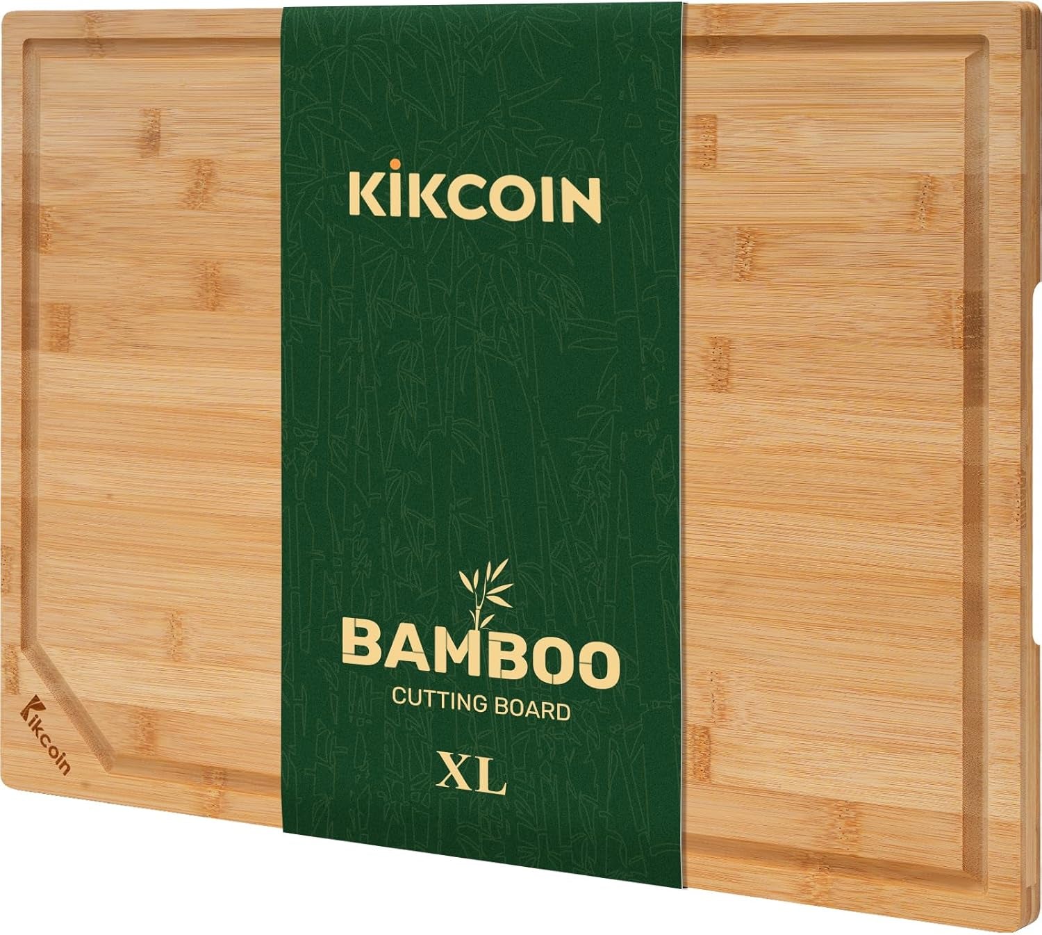 Bamboo Cutting Boards for Kitchen. Extra Large Wood Cutting Board with Deep Juice Groove and Handle Heavy Duty Chopping Board. Kikcoin. 17.6 X 12 - Image 8